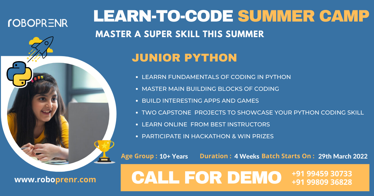 Learn-To-Code Junior Python Summer Camp